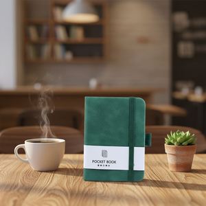 Carnet de notes ligné format A5 personnalisé en PU avec titre et logo sur mesure - Product Image 1
