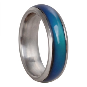 Anneau de température GT <span class=keywords><strong>2022</strong></span> en acier inoxydable, capteur de température sensible, anneau changeant de couleur d'humeur - Product Image 1