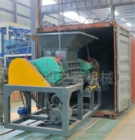 Broyeur industriel automatique à double arbre pour métaux, ferraille, acier, alliage d'aluminium, pneus usagés, recyclage des déchets 300-3000kg/h