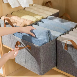 Organisateur <span class=keywords><strong>de</strong></span> vêtements pour armoire pour jeans, <span class=keywords><strong>organiseurs</strong></span> <span class=keywords><strong>de</strong></span> <span class=keywords><strong>tiroirs</strong></span> améliorés pour vêtements avec poignée pliable, <span class=keywords><strong>organiseurs</strong></span> <span class=keywords><strong>de</strong></span> vêtements pour <span class=keywords><strong>tiroirs</strong></span> - Product Image 5
