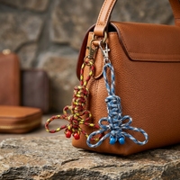 Porte-clés libellule personnalisé en paracorde coloré, fait main, avec cordon tressé en nylon, accessoire de sac pour cadeaux