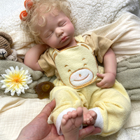 Poupées Reborn LouLou en Silicone Corps Entier de 20 Pouces, Fabriquées à la Main, avec Cheveux Blonds et Sucette, Anatomiquement Correctes