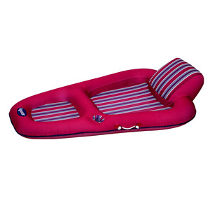 Tumbona Flotante Inflable Color Rojo Rosa 180x80cm con Respaldo para Relajación en Piscina o Lago - Product Image 1