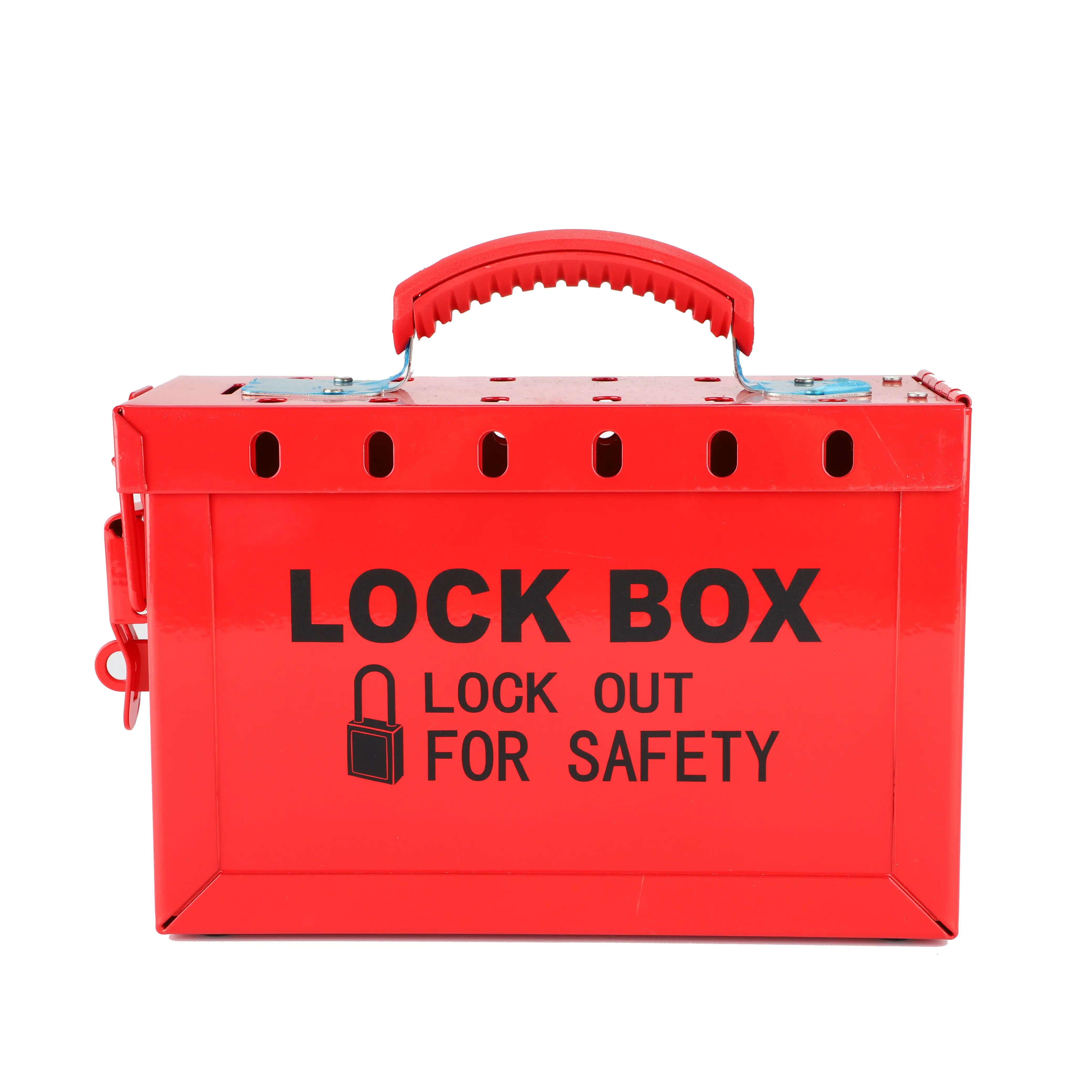 12 padlocks Portable Metal Steel loto safety lock Group Lockout Boxe with keyhole slot