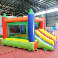 Yibei - Castillo Inflable de Lujo para Interiores y Exteriores, Colorido, Comercial, con Soplador, para Adultos y Niños