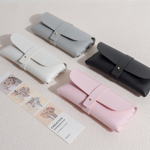 Leather <b>Glasses</b> <b>Case</b> Rectangle <b>Soft</b> Protective Eyeglasses Storage Bag For Sunglasses And Eyewear Spring 2023 - Product Image 1