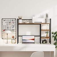 Multifunctionele, milieuvriendelijke bureau-organizer & boekenplank voor school en thuisgebruik - Laptop bureau-opbergplank computerplank