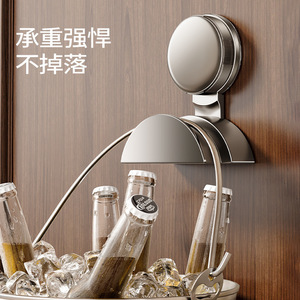 Gancho de succión para pared, organizador de ropa redondo de alta resistencia para baño, puerta de entrada, colgador de bolsas - Product Image 3