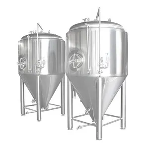 500l cooling jacket conical beer fermenter and bright beer tank for micro brewery