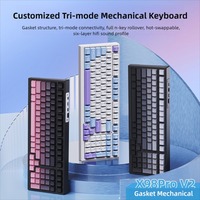 Clavier de jeu mécanique sans fil/filaire à 98 touches avec rétroéclairage RGB, interrupteurs interchangeables à chaud, taux de polling 8K, faible latence, noir