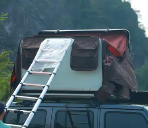 Sıcak satış 3-4 kişi kamp araba çadırı çatı çadırları özelleştirilmiş çatı üstü çadır Camper sert yan açılış çatı üst çadır