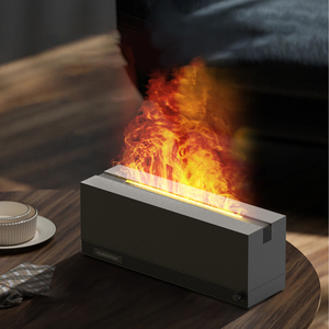 Máy tạo độ ẩm không khí mô phỏng ngọn lửa 7 màu, dùng tinh dầu, di động, USB, chất liệu nhựa, quà tặng Giáng sinh gia dụng - Product Image 1