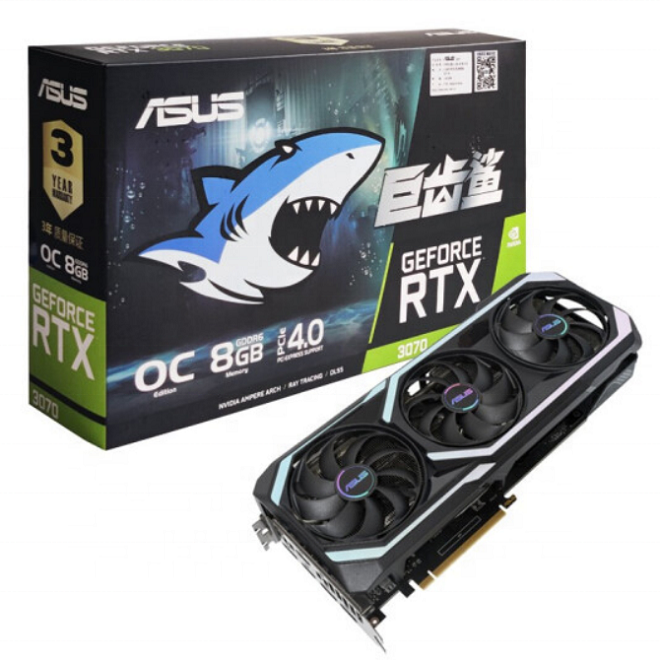 Игровая видеокарта GeForce RTX 3070, OC 8G, ASUS TUF-RTX3070-O8G-GAMING, в наличии, новая