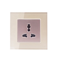 Enchufe de Pared Universal Smartdust AC110-250V 13A con Panel de Vidrio Templado para EE. UU. y Reino Unido
