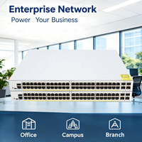 Switch Jaringan Catalyst 1200 Baru atau Bekas 48xGE/4xSFP Rak-Mountable C1200-48T-4G C1200-48P-4G C1200-48FP-4G