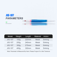 Umpan Pancing Logam Bercahaya TEASER New J107, Umpan Buatan Cepat Tenggelam untuk Memancing Lepas Pantai, Umpan Pancing Air Asin untuk Ikan Besar