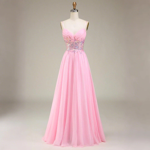 Abito <span class=keywords><strong>da</strong></span> sera con perline <span class=keywords><strong>in</strong></span> <span class=keywords><strong>pizzo</strong></span> rosa rosa abito <span class=keywords><strong>da</strong></span> sera con perline abito formale <span class=keywords><strong>cerimonia</strong></span> di laurea per cena nuziale Lsym03 - Product Image 2