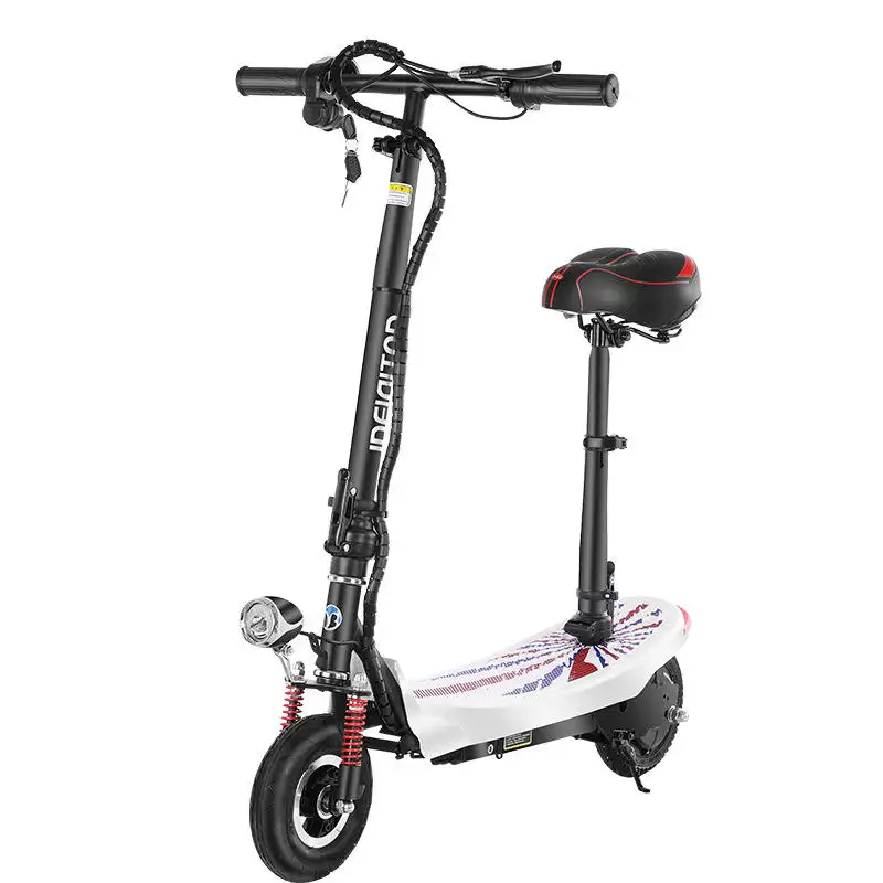 Com assento 24 volts 350 watts dobrável dobrável Patinete -Scooter Electro E scooters elétricos para adultos