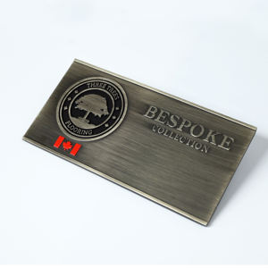 Piastra in metallo goffrato in lega di Zine antica incisa su misura per soluzioni di Marketing del marchio - Product Image 1