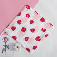 Serviettes pour bébé en coton pur à 6 couches, séchage rapide, tissées, bavoirs en gaze douce, imprimés de dessins animés, lingettes pour le visage, haute densité, salle de bain