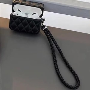 Pour Apple <span class=keywords><strong>AirPods</strong></span> 1/2/3/<span class=keywords><strong>Pro</strong></span> 2/<span class=keywords><strong>Pro</strong></span> à la mode en forme de diamant couture PU housse en cuir - Product Image 5