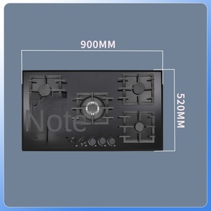 Table de cuisson à gaz à 5 brûleurs à haute efficacité verre trempé dispositif de sécurité intégré en acier inoxydable USB/batterie économie d'énergie pour RV - Product Image 2