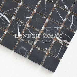 <span class=keywords><strong>Carrelage</strong></span> de mosaïque en marbre <span class=keywords><strong>noir</strong></span> poli, <span class=keywords><strong>blanc</strong></span> - Product Image 2
