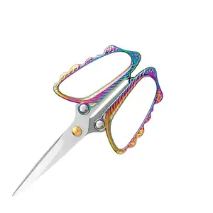Colorful Butterfly Art Scissors Household Kitchen Scissors Multi-tool Alloy Pocket Scissors Knives Handmade by Students
