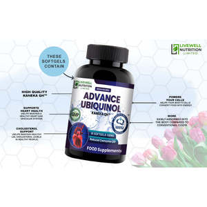 Livewell Nutrition Ubiquinol 200mg 30 gélules Kaneka QH Coenzyme Q10 réduit bio disponible - Product Image 5