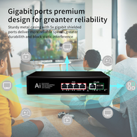 04G11GB KuWFi Placa de núcleo de escritorio de 6 puertos POE 48V Interruptor de red Gigabit completo usado en exteriores AP inalámbrico Comunicación Ethernet IP