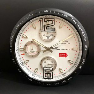 Reloj de Pared Metálico de Diseño de 14 Pulgadas, Silencioso, Sin Tictac, Estilo Cronógrafo, con Calendario y Agujas de Radio, para Decoración de Sala de Estar - Product Image 6