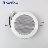 Mini haut-parleur de plafond, haut-parleur de petite taille, corps en métal, haut-parleur passif avec transformateur 3W 6W, haut-parleur de plafond