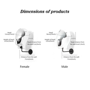 Têtes de perruque de mannequin en plastique électroplaqué doré et argenté De-Liang pour présentoir de chapeau et de perruque pour hommes et femmes - Product Image 3