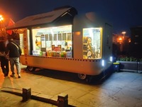 Food Truck Mobile Personnalisable avec Barbecue Complet, Bonbons et Hamburgers pour Vente Ambulante de Glaces – État Neuf