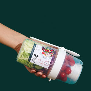 Taza de yogur de fruta portátil personalizada barata promocional, taza de ensalada de desayuno, taza de ensalada de Fitness - Product Image 1