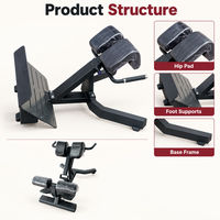 Chaise romaine pour salles de sport commerciales et studios d'entraînement, idéale pour les exercices de dorsiflexion et de soutien en milieu professionnel