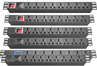 Armoire de données 8 voies pdu à montage horizontal pdu armoire de 19 pouces pdu avec prises de type universel