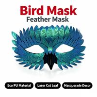 Masque de mascarade en plumes, masque rétro pour cosplay, demi-masque pour les yeux, décoration de costume pour Halloween, carnaval, fête, pour femmes et filles
