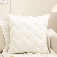 Housse de Coussin Moderne Tissée Unie pour la Décoration Intérieure 100% Polyester Lavable