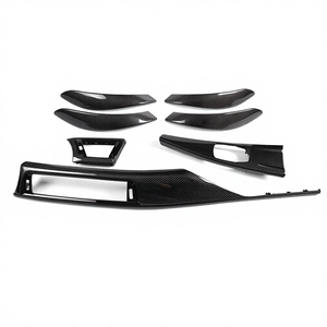 BMW F30 F36 M3 M4 スポーツカー用リアルカーボンファイバー製グロスブラックトリム付きダッシュボードインテリアアクセサリー（F31 F32 F33 F34 F80 F82対応） - Product Image 6