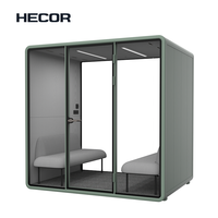 Fácil instalación Coworking Space Meeting Pod 4 Personas Aislamiento Oficina Silencio Cabina