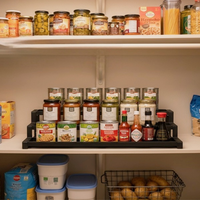 Étagère à épices extensible à 3 niveaux pour armoire de cuisine, organisateur de rangement en métal, design antidérapant pour bocaux et bouteilles