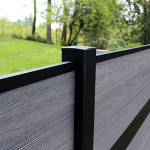 Outdoor Privacy <strong>Fencing</strong> WPC Aluminum Frame 3D Wood Grain Eco-friendly Weather Resistant Durable Panel Fence <strong>Trellis</strong> <strong>Gates</strong> - Product Image 5