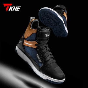 Bottes de moto hautes pour hommes TKNE, tendance, hiver, course moto, lacets - Product Image 5