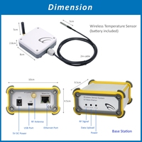 Solution de capteur de température Lorawan pour dispositif de surveillance à distance sans fil avec contrôle de température par capteur IoT 1200m 4 ensembles