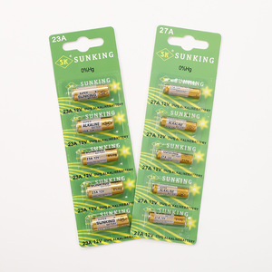 Pile alcaline super puissante SUNKING 23A 27A 12V 0Hg pour compteur électronique et télécommande - Product Image 1