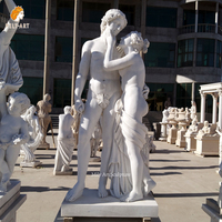 Estatua de Afrodita y Ares de Tamaño Real en Mármol Natural, Escultura Clásica Griega Tallada a Mano, Marca MILY, en Venta