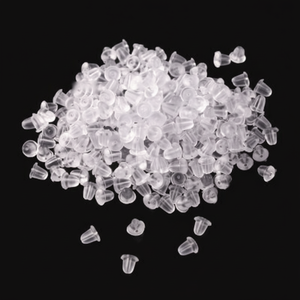 Orecchini in Silicone pochette 4mm 200 pezzi Per confezione gioielli e componenti - Product Image 1