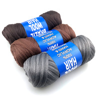 Vente en Gros de Cheveux en Laine Brésilienne Ignifuge de 70g, Fibres Synthétiques pour Tresses au Crochet, Lots de Fabrication de Cheveux à Prix Bas