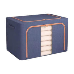 Boîte de rangement en lin empilable <span class=keywords><strong>pour</strong></span> tiroirs de placard, organisateur de vêtements, conteneur de rangement <span class=keywords><strong>pour</strong></span> armoires, cubes de rangement <span class=keywords><strong>pour</strong></span> enfants et adolescents - Product Image 1
